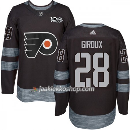 Miehille NHL Philadelphia Flyers Pelipaita Claude Giroux 28 1917-2017 100th Anniversary Adidas Musta Authentic